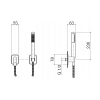 Dornbracht Lulu Душевой гарнитур со шлангом и отдельными розетками, цвет: хром 27808710-00