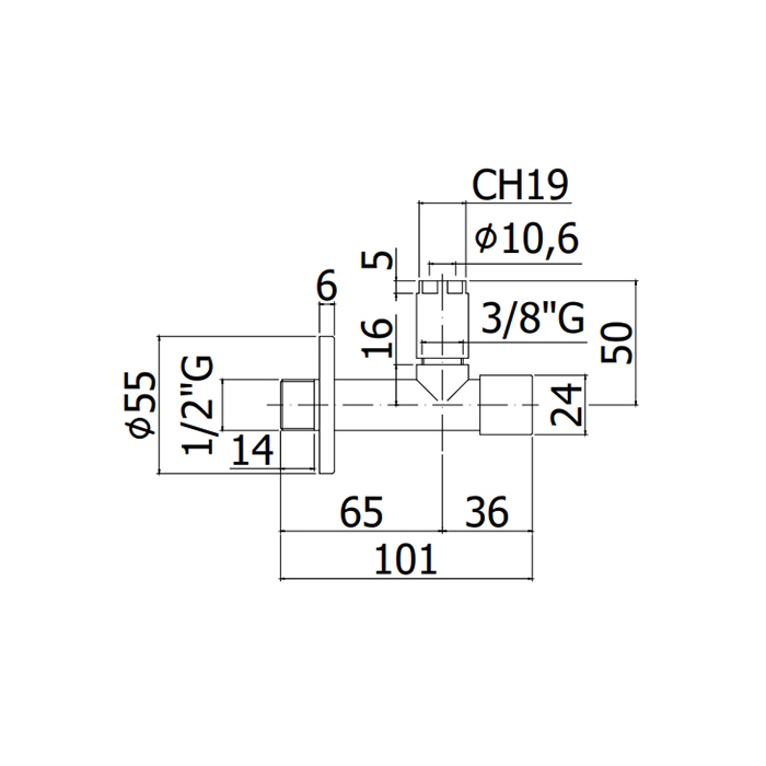 Paffoni Угловой вентиль для раковины, цвет: белый матовый ZACC204BO