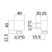 Paffoni Level Подключение воды, настенное, цвет: черный матовый ZACC238NO