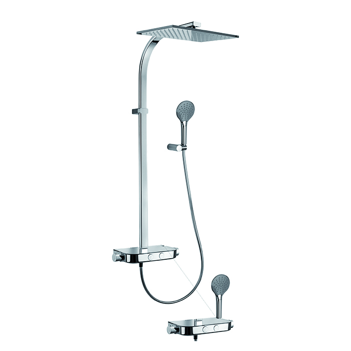 Paffoni Doccia Душевая стойка с верхним душем, цвет: хром ZCOL668CRAG MOBY