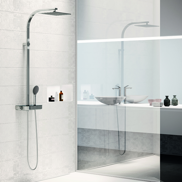 Paffoni Doccia Душевая стойка с верхним душем, цвет: хром ZCOL668CRAG MOBY