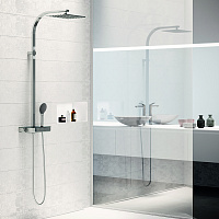 Paffoni Doccia Душевая стойка с верхним душем, цвет: хром ZCOL668CRAG MOBY