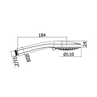 Paffoni Doccia Ручной душ 11 см, цвет: хром ZDOC125CR