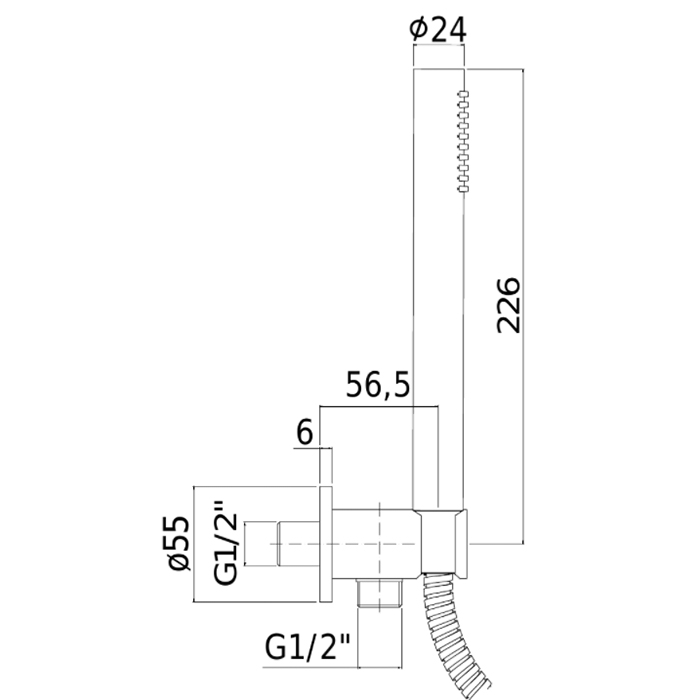 Paffoni Soffioni Душевой набор, цвет: Steel Looking ZDUP094ST