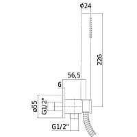 Paffoni Soffioni Душевой набор, цвет: Steel Looking ZDUP094ST