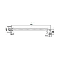 Paffoni Soffioni Кронштейн для верхниго душа 40 см, цвет: хром ZSOF017CR