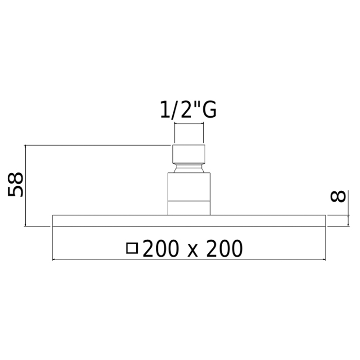 Paffoni Syncro Верхний душ 20x20 см, цвет: хром ZSOF075CR