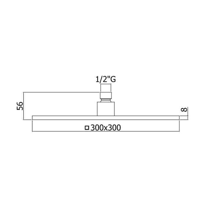 Paffoni Syncro King Верхний душ 30x30 см, цвет: хром ZSOF078CR