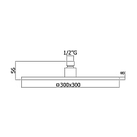 Paffoni Syncro King Верхний душ 30x30 см, цвет: хром ZSOF078CR