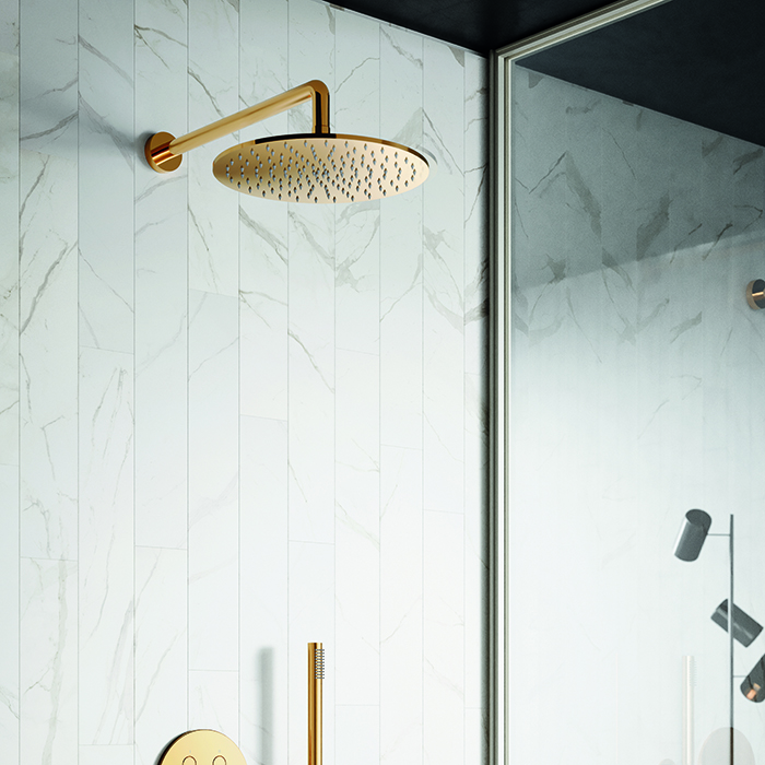 Paffoni Master King Верхний душ 30 см, цвет: золото медовое ZSOF079HG