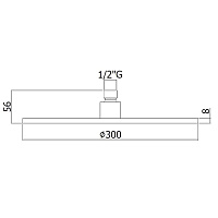 Paffoni Master King Верхний душ 30 см, цвет: золото медовое ZSOF079HG