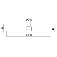 Paffoni Master King Верхний душ 30 см, цвет: золото медовое брашированное ZSOF079HGSP