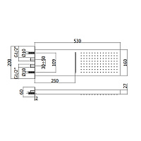 Paffoni Doccia Накладка прямоугольная для верхнего душа, цвет: хром ZSOF126CR