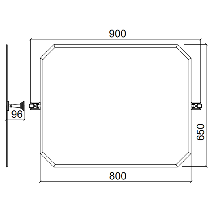 Sbordoni Diamante Зеркало 90х65 см, цвет никель DN113ANI