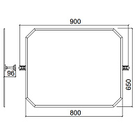 Sbordoni Diamante Зеркало 90х65 см, цвет никель DN113ANI