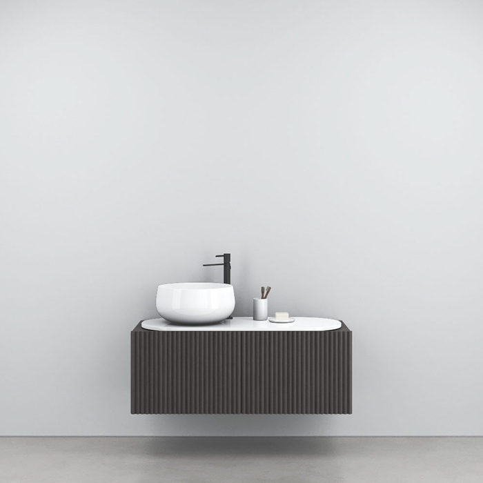 Cielo Delfo Тумба с дверцей, с отверстиями, цвет: Rovere Grigio DECDERG