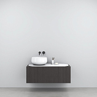 Cielo Delfo Тумба с дверцей, с отверстиями, цвет: Rovere Grigio DECDERG