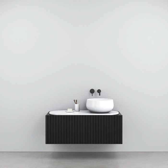 Cielo Delfo Тумба с дверцей, с отверстиями, цвет: Rovere Nero DECDERO