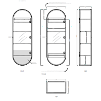 Cielo Elio Зеркало 140x50xh12,8 см, цвет: матовый черный SPELSCLNM