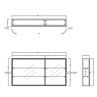Cielo Simple Box Зеркало 110x45xh12 см, цвет: матовый черный SPSBNM
