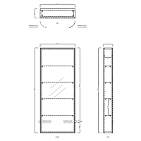 Cielo Simple Tall Box Зеркало 110x45xh12 см, цвет: матовый черный SPSTBNM