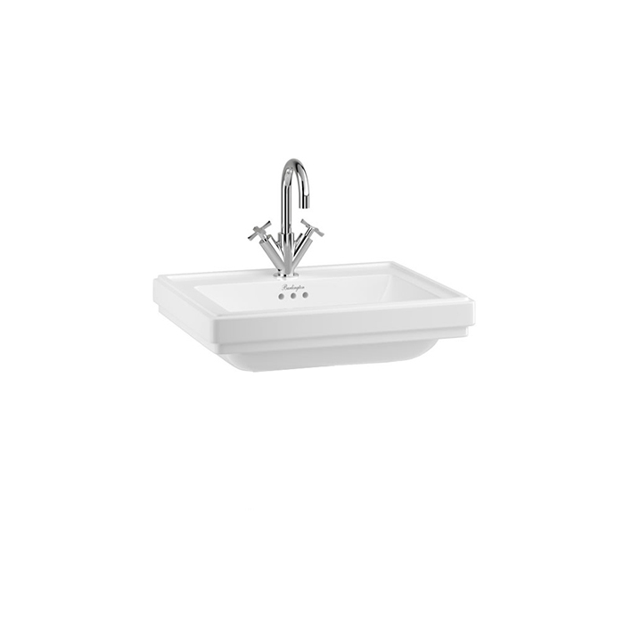 Burlington Riviera Пьедестал для раковины RIV1/RIV2/RIV3/RIV4, подвесной 34h см, цвет: белый глянец RIV7