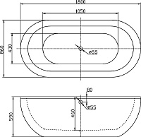 Акриловая ванна BelBagno BB13-1800