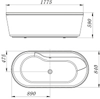 Акриловая ванна BelBagno BB14-K