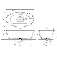 Cielo Shui Comfort Ванна 170x87xh53 см, отдельностоящая, цвет: Arenaria SHCOBATAN