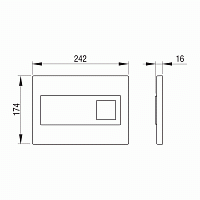 Pestan Fluenta Монтажный стеллаж для подвесного унитаза 55х115h, цвет: черный SET40006356DB
