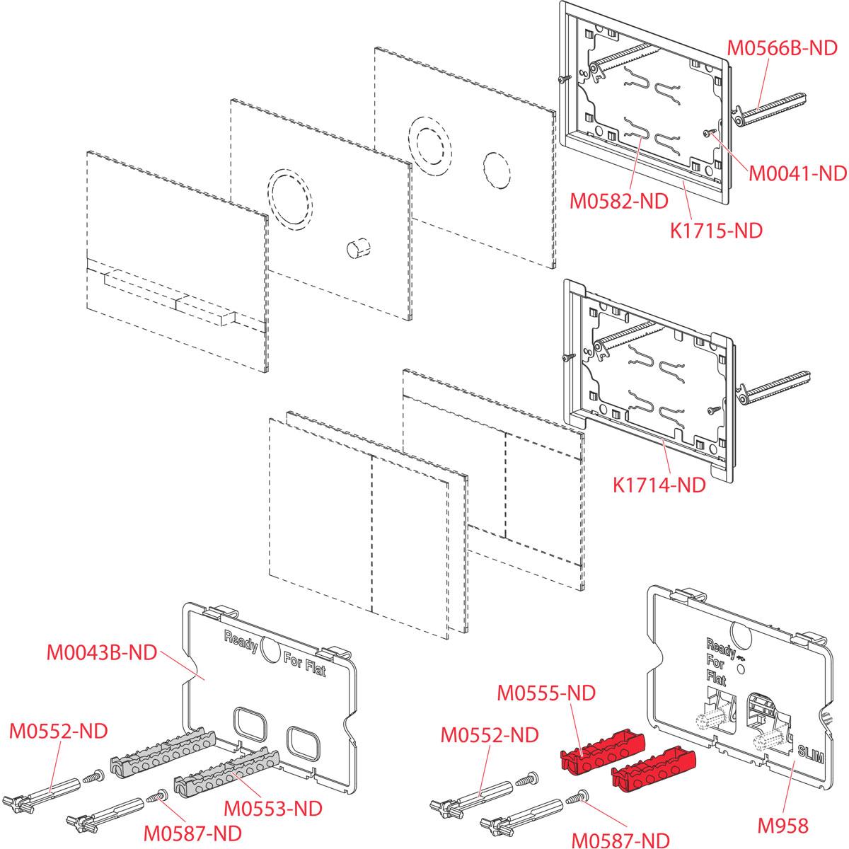 Alcaplast Панель управления, цвет: алюминий STRIPE