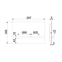 Alcaplast Панель управления, стекло, цвет: черный STRIPE-GL1204
