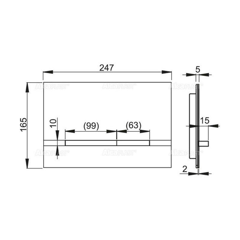 Alcaplast Панель управления, цвет: белый STRIPE-WHITE