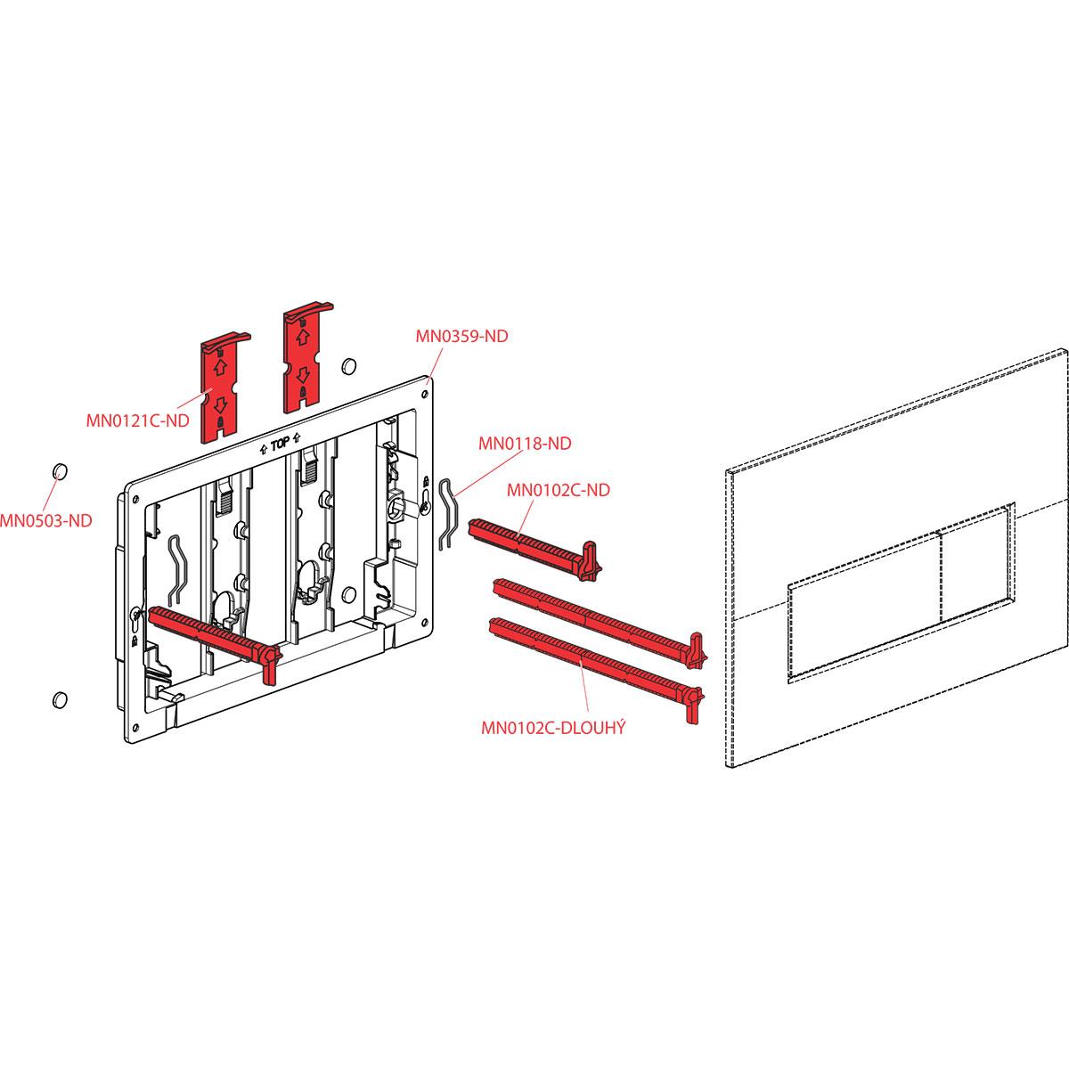 Alcaplast Панель управления для скрытых систем монтажного стеллажа, цвет: золотой M575