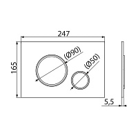 Alcaplast Панель управления для скрытых систем монтажного стеллажа, цвет: золотой M775