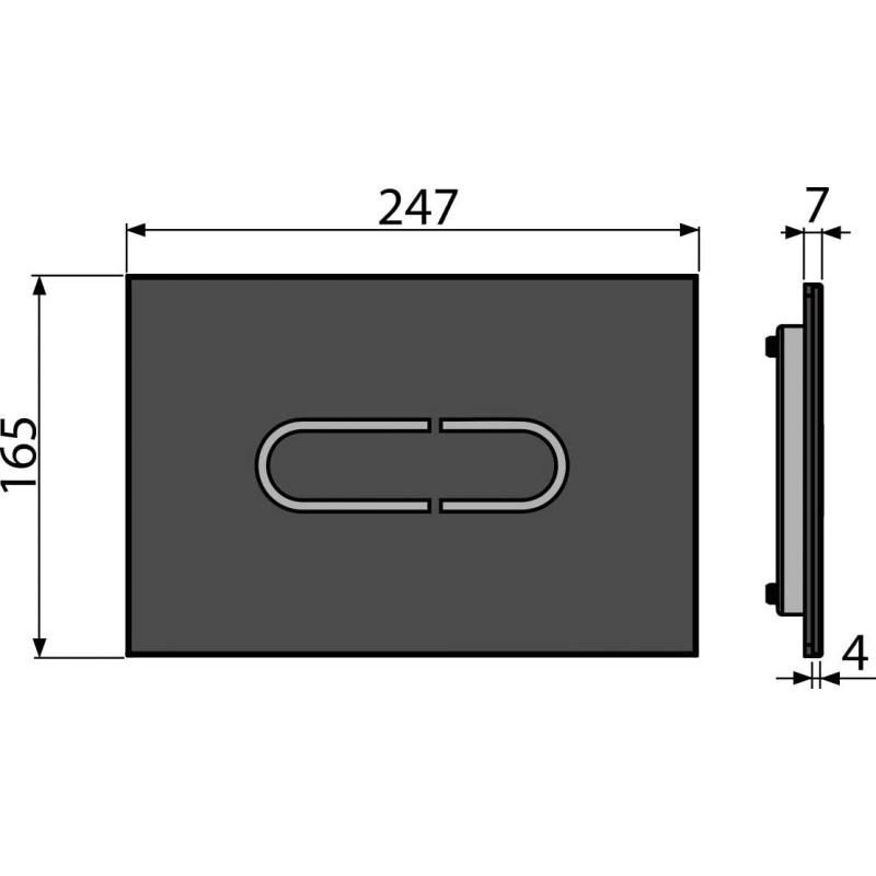 Alcaplast Сенсорная панель управления, цвет: черный NIGHT LIGHT-1