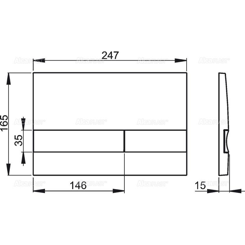Alcaplast Панель управления, цвет: белый/черный M1710-8