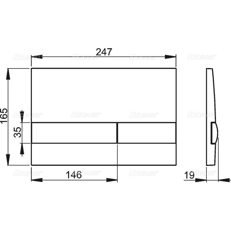 Alcaplast Панель управления, цвет: белый/черный M1710-8