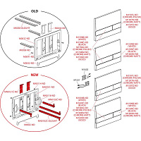 Alcaplast Панель управления, цвет: белый/черный M1710-8