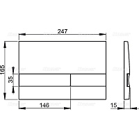 Alcaplast Панель управления, цвет: черный/хром-мат M1728-2