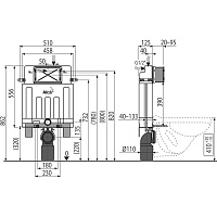 Alcaplast Скрытая система монтажного стеллажа, цвет: белый AM100/850