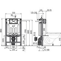 Alcaplast Скрытая система монтажного стеллажа, цвет: черный AM101/850-0001
