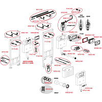 Alcaplast Скрытая система монтажного стеллажа, цвет: черный AM102/1000