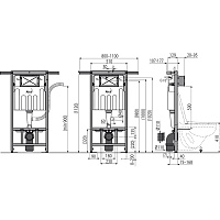 Alcaplast Скрытая система монтажного стеллажа, цвет: черный AM102/1120V