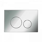 Am.Pm Pro L Кнопка смыва для унитаза, 2 режима, пластик, цвет: хром глянцевый I049051