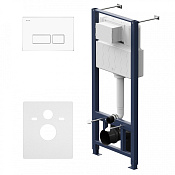 Am.Pm Pro Инсталляция для унитаза, глубина 23 см, клавиша, креплений, шумоиз., цвет: белый глянец I012704.7001