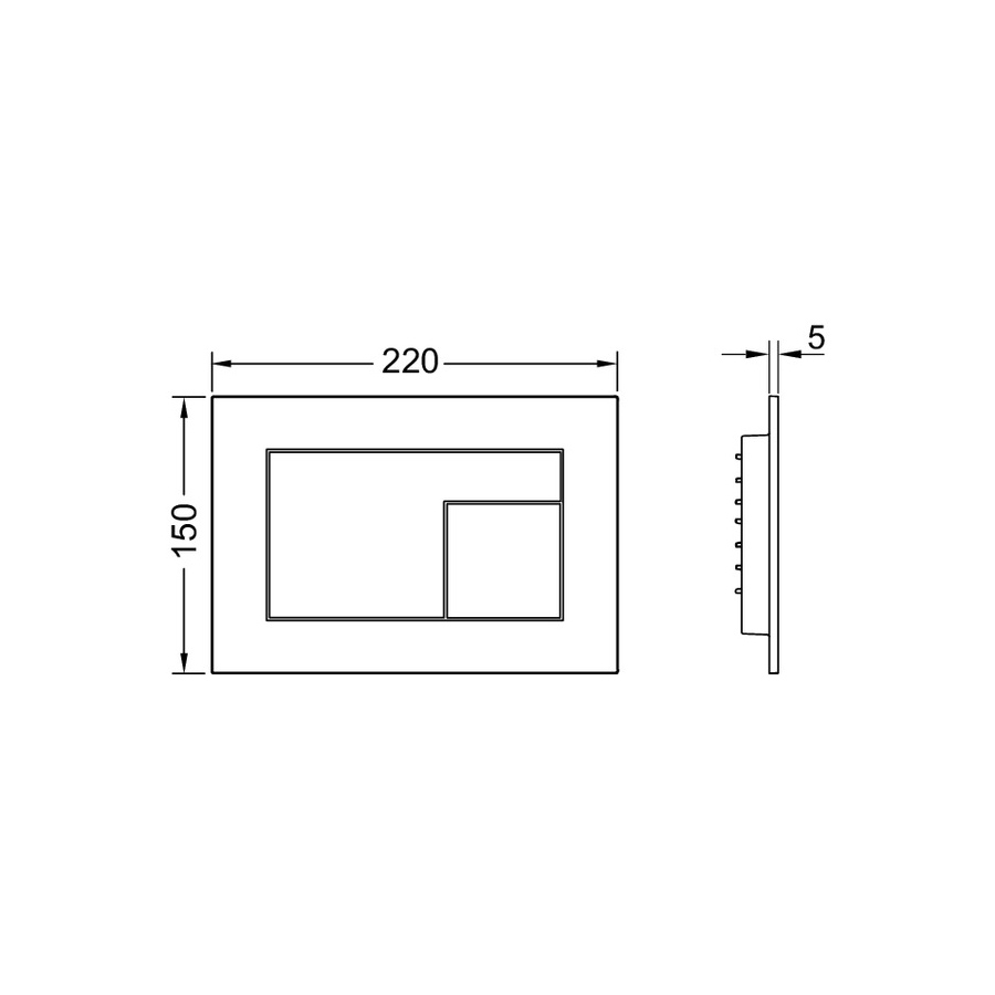 Tece Velvet Кнопка смыва для унитаза с покрытием против отпечатков пальцев, fenix, цвет: антрацит 9240731
