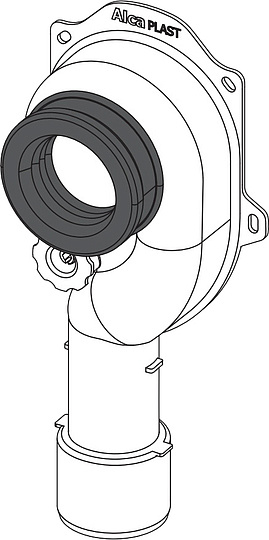 Alcaplast Cифон для писсуара вертикальный, цвет: белый A45C