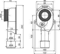 Alcaplast Cифон для писсуара вертикальный, цвет: белый A45C