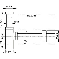 Alcaplast Сифон для умывальника Ø3,2 design, цвет: хром A401